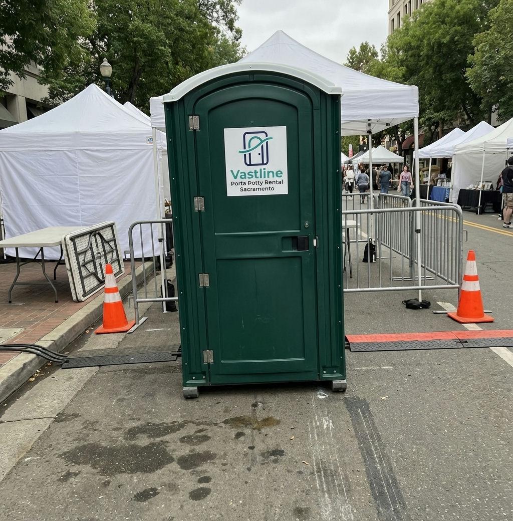 Green portable toilet